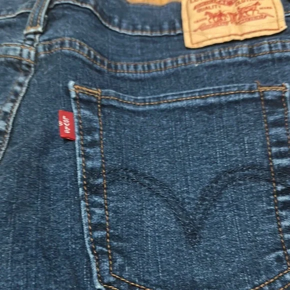 Women’s Levi’s Blue Flare Wide Leg Jeans 512 Perfectly Slimming Size 12 M - Picture 4 of 5